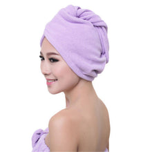 Load image into Gallery viewer, Large Women's Quick Super- Absorbent Dry Magic Hair TowelL Microfiber Hair Wrap Bath Towel Cap Hat