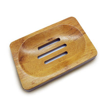 Load image into Gallery viewer, Wooden Natural Bamboo Soap Dishes Tray Holder Storage Soap Rack Plate Box Container Portable Bathroom Soap Dish Storage Box